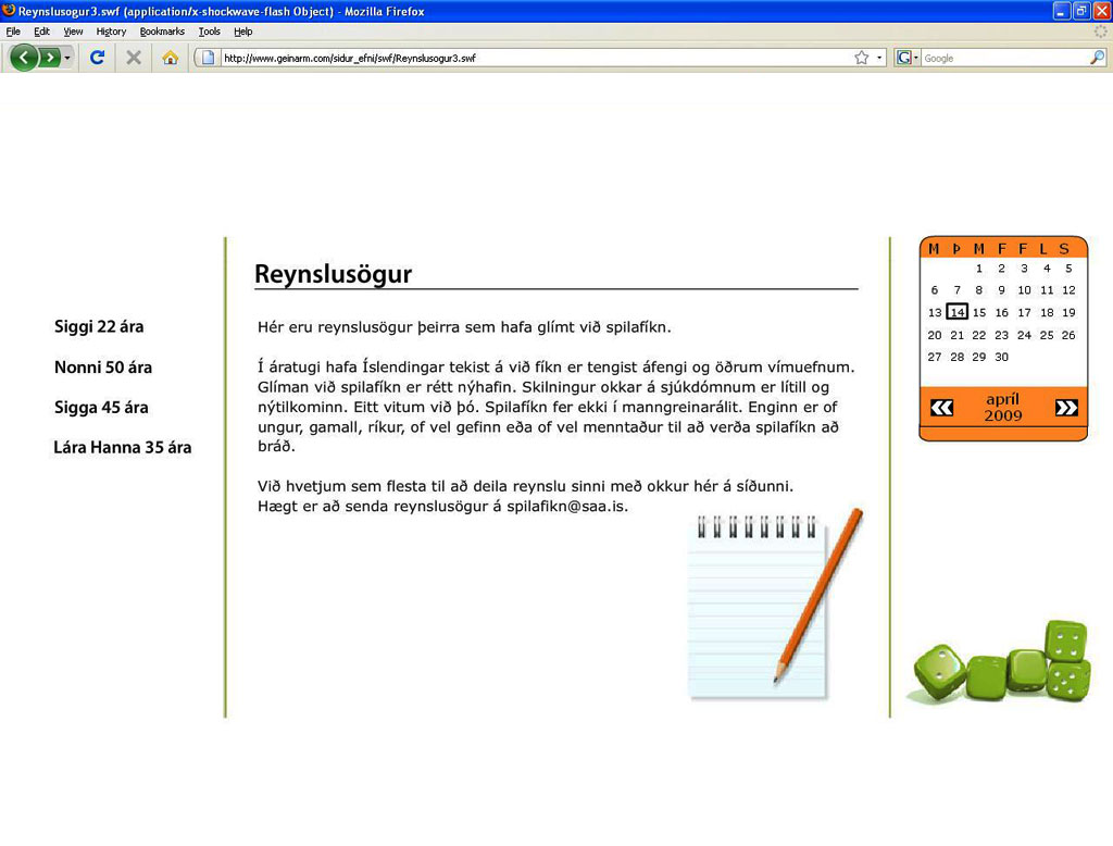 Reynslusögur spilafikla - SÁÁ