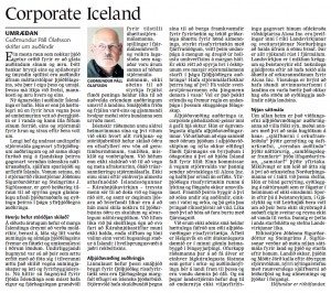 Corporate Iceland - Guðmundur Páll Ólafsson - Fréttablaðið 2. október 2009